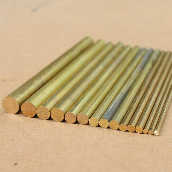 Brass rods total length approximately 100mm diameter 2mm, 3mm, 4mm, 5mm, 6mm, 7mm, 8mm total 15 pieces