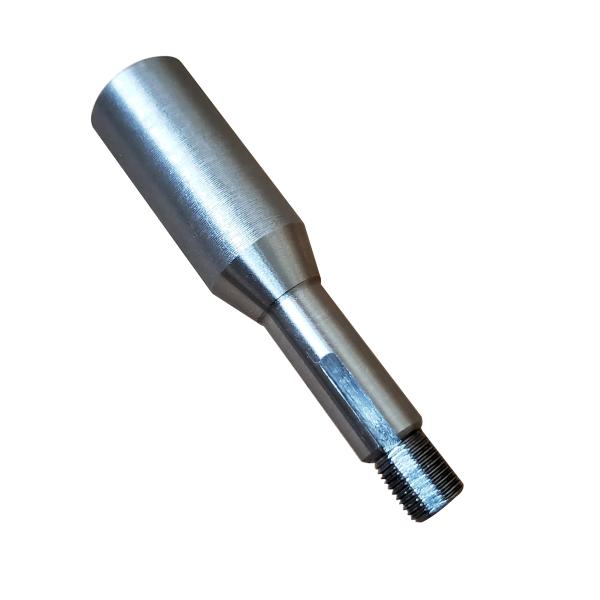 WW size 8mm watch lathe unhardened arbor, front part approx. 25 x 13 mm