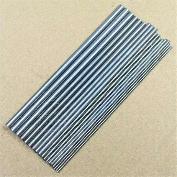 Parts for clock hands, winding cores, etc. Unhardened steel, total length 130mm, 6 diameters, total of 18 pieces
