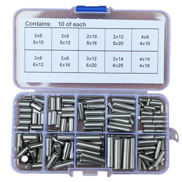 直径 2～6mm 計200個入 ステンレス鋼 ダウエルピン ダボピン