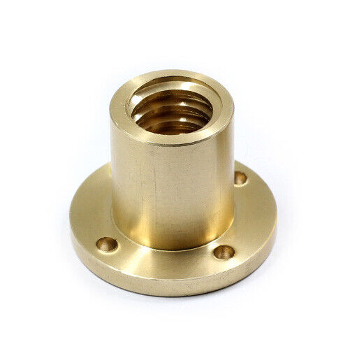 Left-Hand Thread Flanged Trapezoidal Brass Lead Screw Nuts Select Size T10 T12 T14 T16 T18 T20 T22 T24 T25 T28 T30 T32 T36 T38 T40